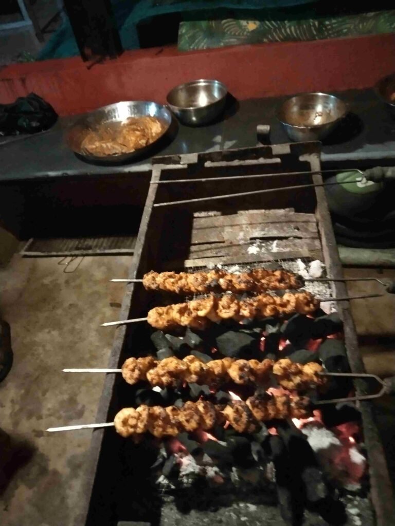 Barbecue evening at the resort